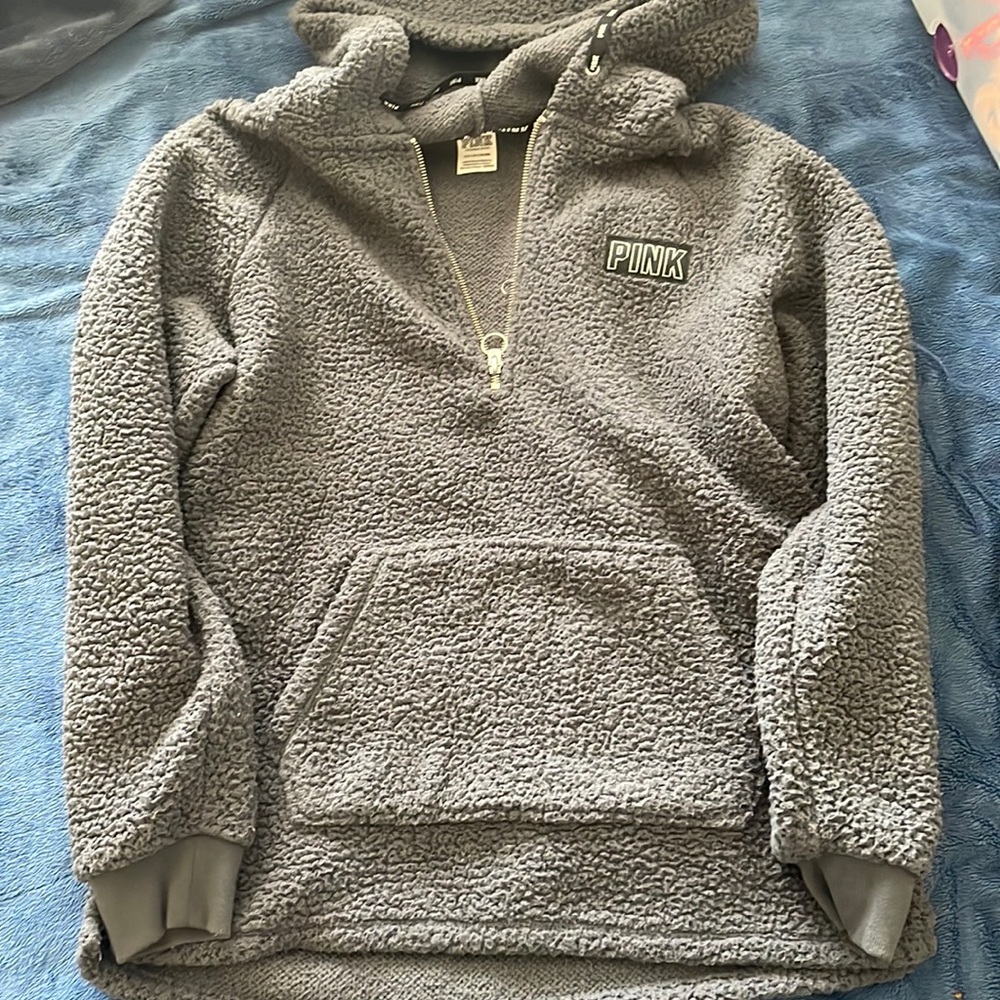 Grey Sherpa PINK pullover